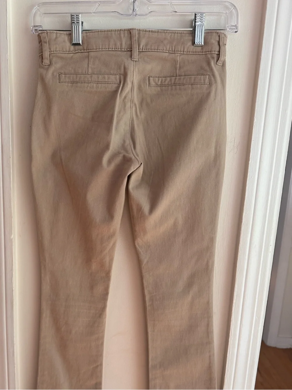 Old Navy Girls School Uniform Bootcut Pants Size 12 Slim Khaki Stretch